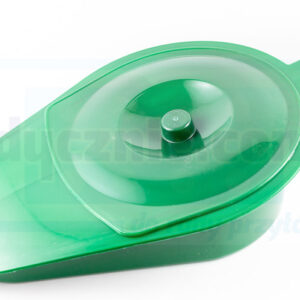 Bazin sanitar cu capac din plastic verde